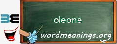 WordMeaning blackboard for oleone